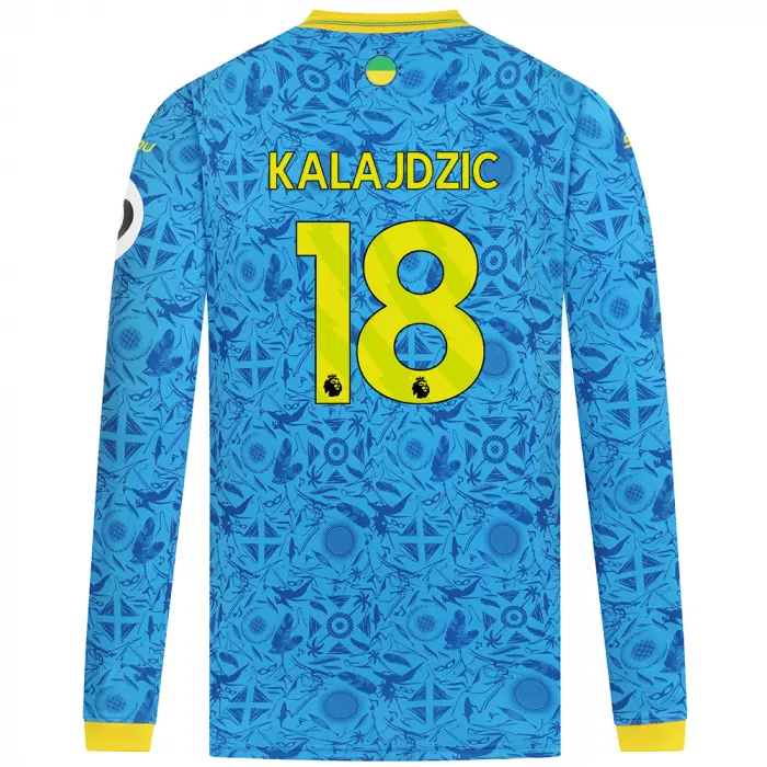 Wolverhampton Wanderers Shop | 2025-26 Wolves Third Shirt – Adult – LS KALAJDZIC 18 Wolverhampton Wanderers Merchandise